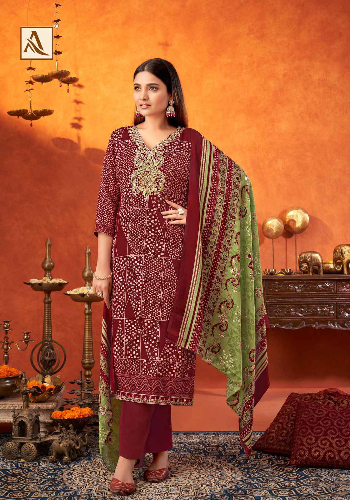 Alok Shikha Premium Woolen Pashmina Dress Material (8 Pc Catalog)