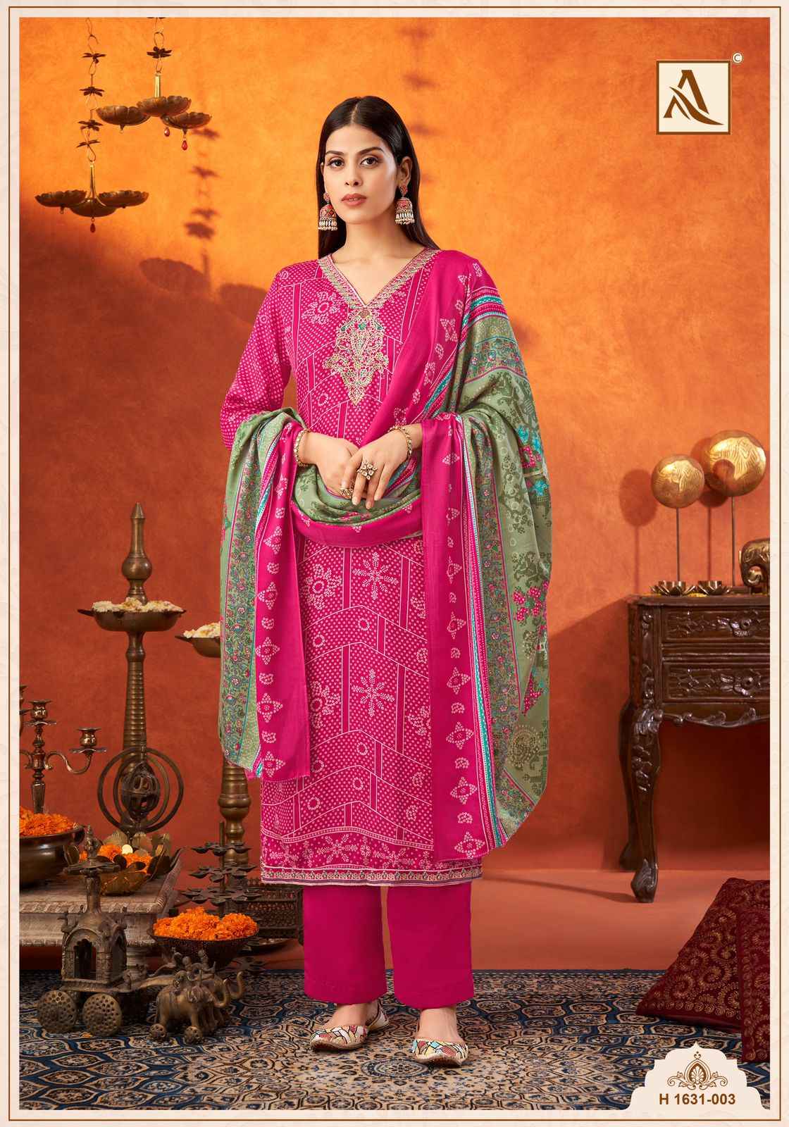 Alok Shikha Premium Woolen Pashmina Dress Material (8 Pc Catalog)