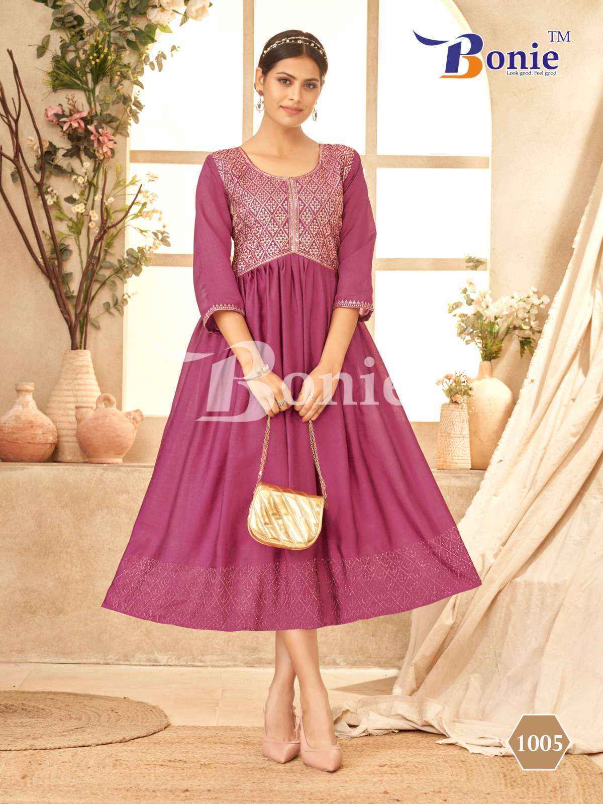 Bonie Jivika Vichitra Silk Kurti (8 pcs Catalogue)