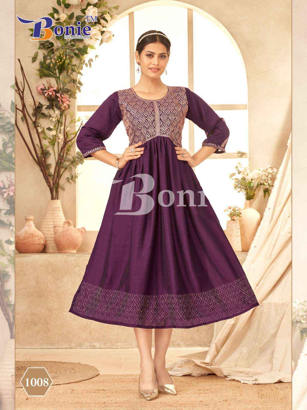 Bonie Jivika Vichitra Silk Kurti (8 pcs Catalogue)