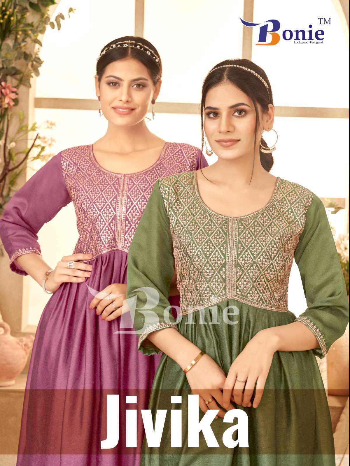 Bonie Jivika Vichitra Silk Kurti (8 pcs Catalogue)