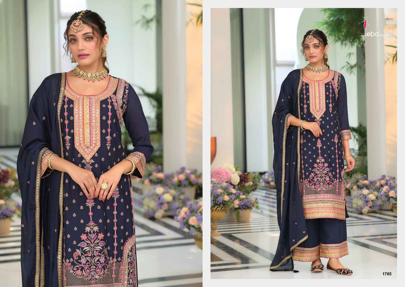 Eba Lifestyle Ruby Vol-2 Readymade Chinon Dress (3 pcs Catalogue)