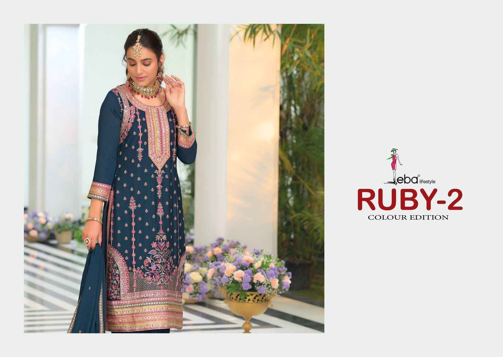 Eba Lifestyle Ruby Vol-2 Readymade Chinon Dress (3 pcs Catalogue)