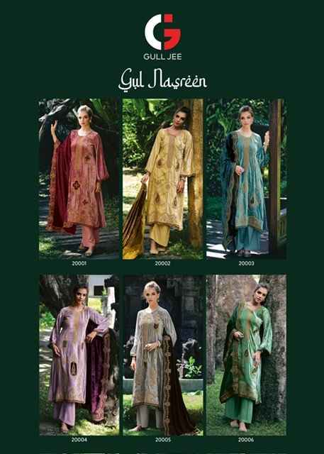 Gull Jee Gul Nasreen Velvet Dress Material (6 pcs Catalogue)
