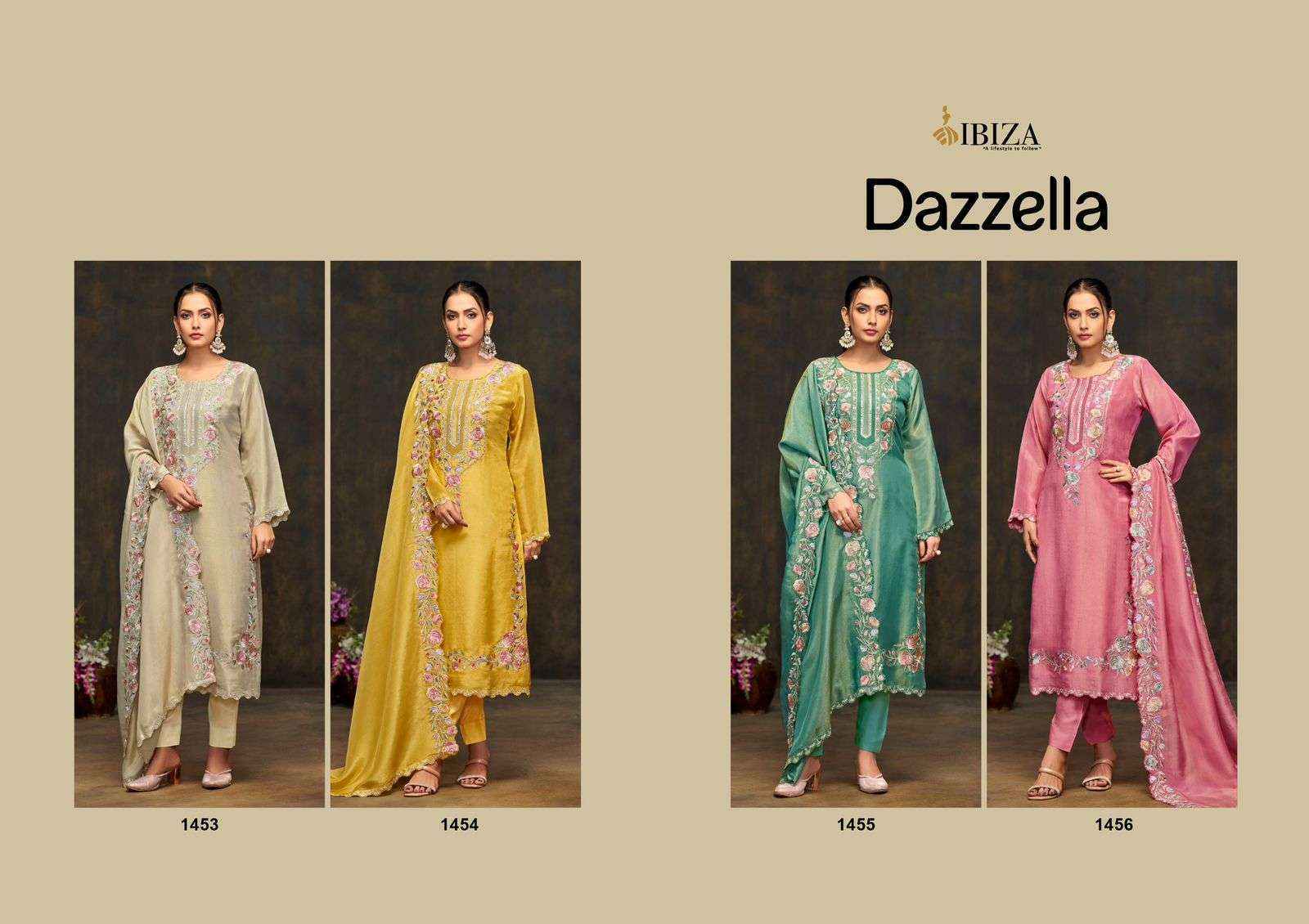 Ibiza Dazzella Muslin Dress Material (4 pcs Catalogue)