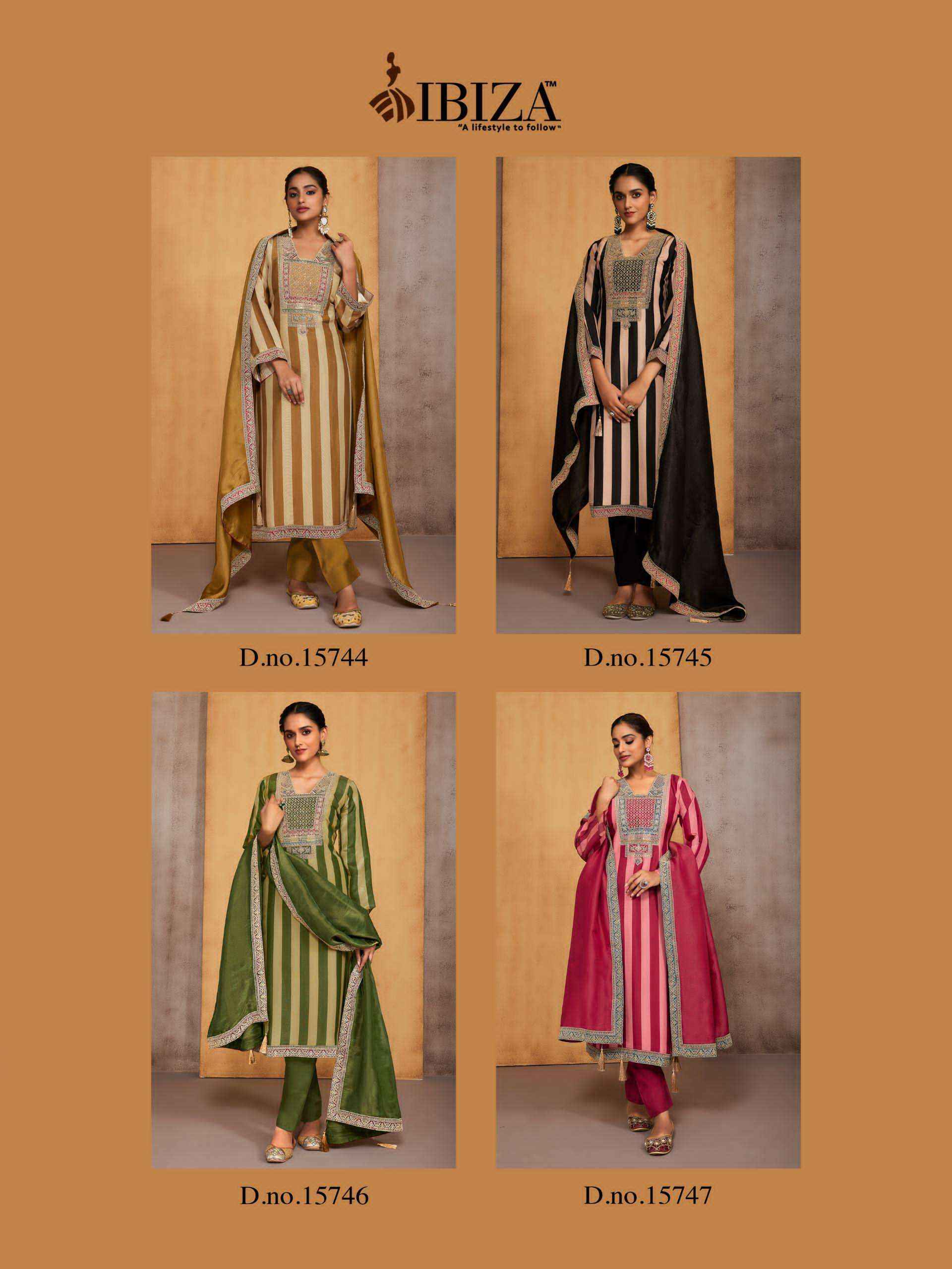 Ibiza Ivanna Viscouse Dress Material (4 pcs Catalogue)