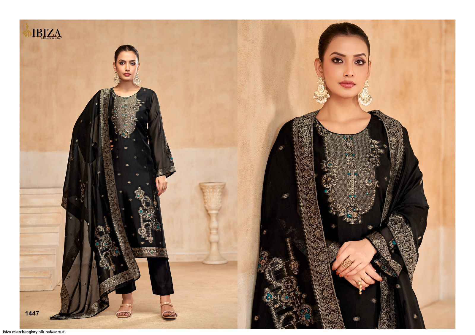 Ibiza Mian Banglory Silk Dress Material (4 pcs Catalogue)