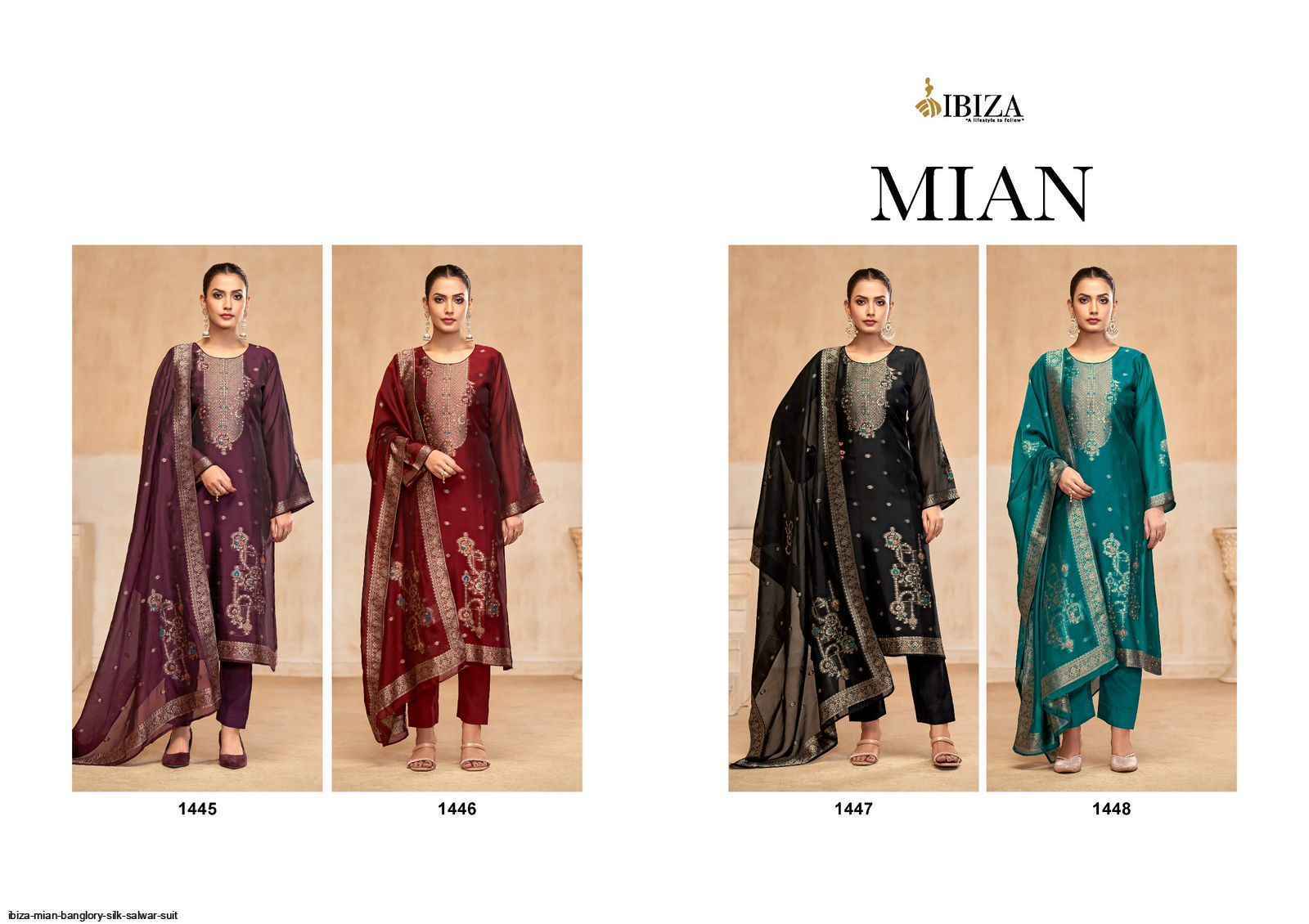 Ibiza Mian Banglory Silk Dress Material (4 pcs Catalogue)