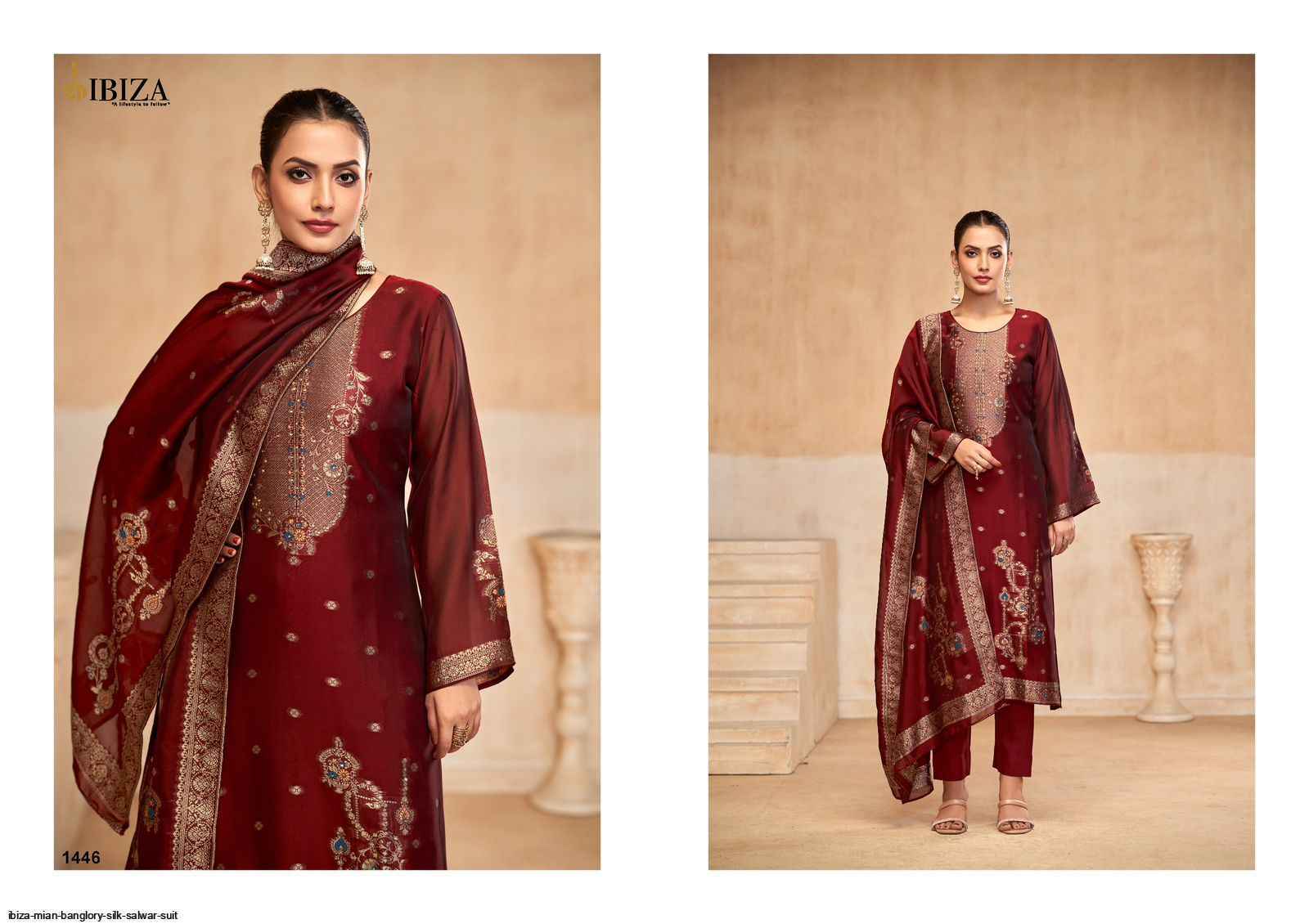 Ibiza Mian Banglory Silk Dress Material (4 pcs Catalogue)