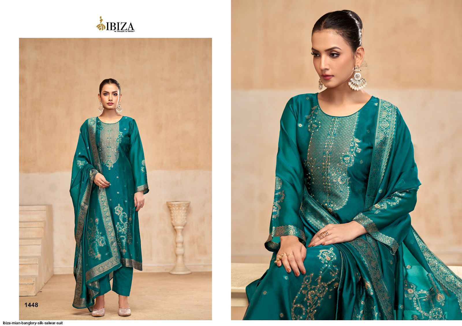Ibiza Mian Banglory Silk Dress Material (4 pcs Catalogue)