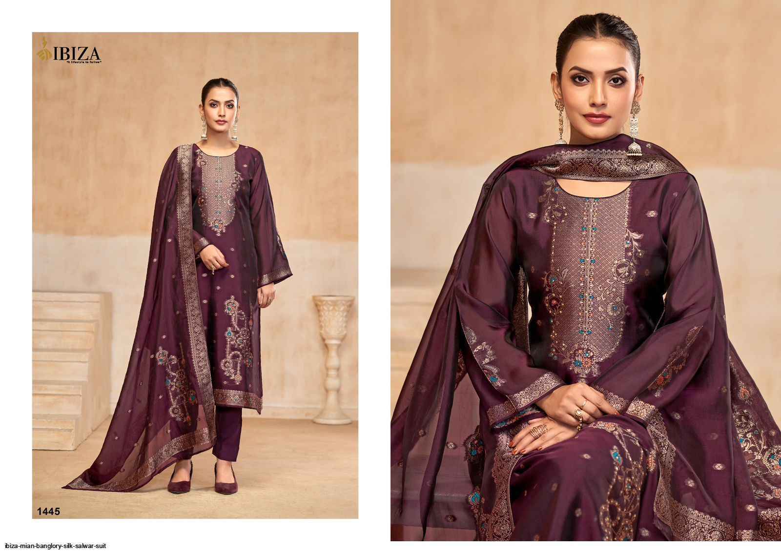 Ibiza Mian Banglory Silk Dress Material (4 pcs Catalogue)