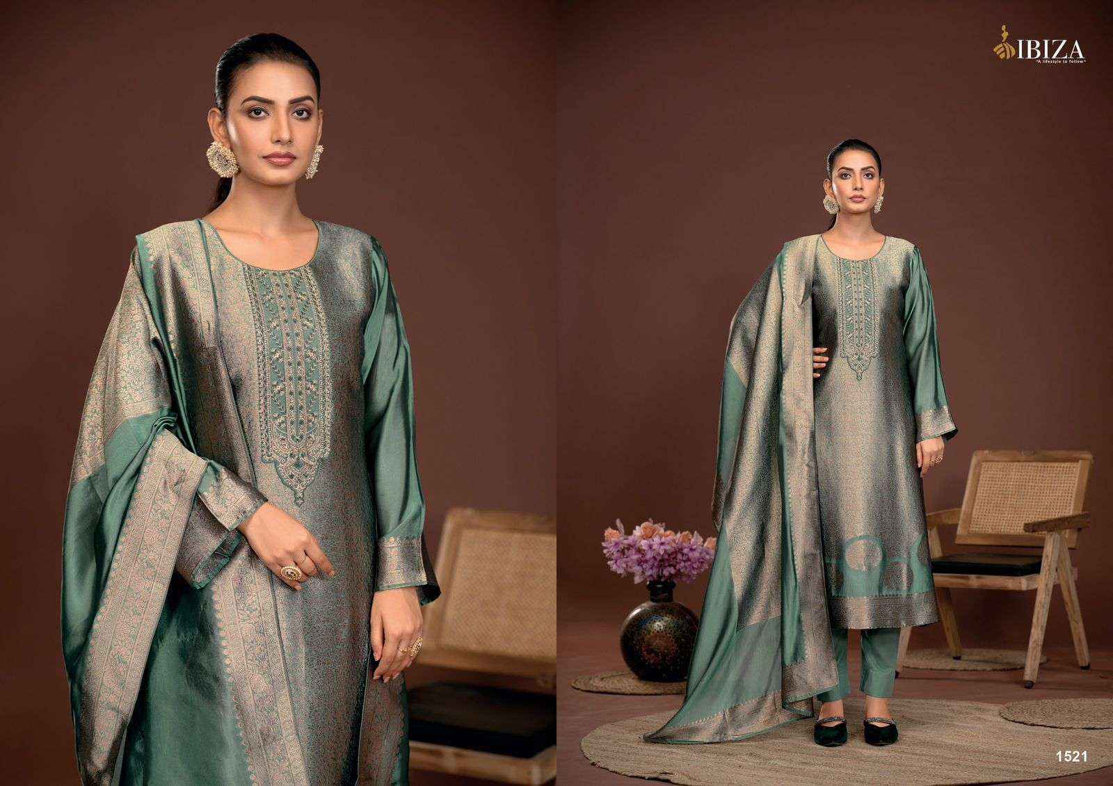 Ibiza Sakhi Silk Vol-6 Silk Jacquard Dress Material (4 pcs Catalogue)