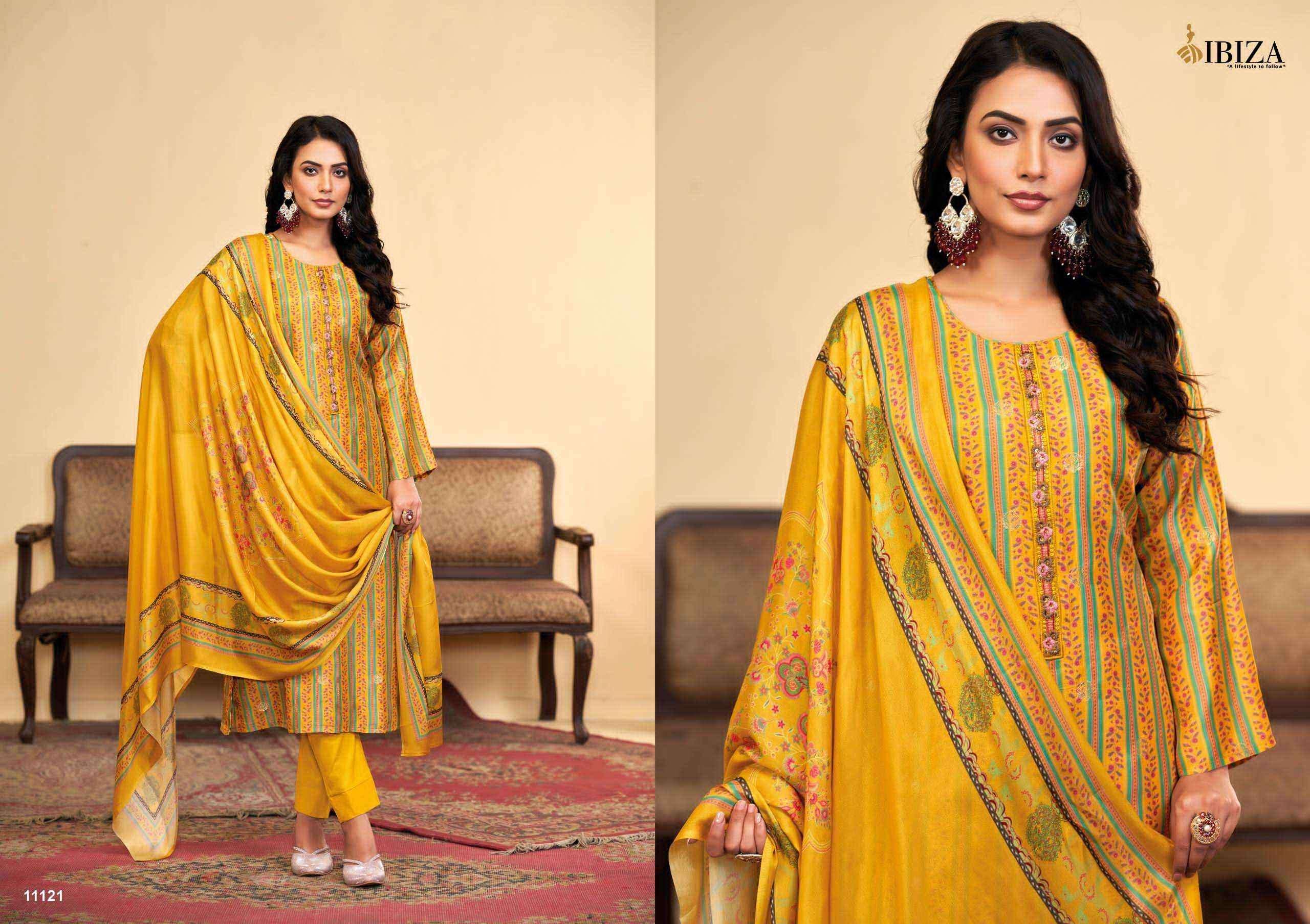 Ibiza Zhibtan Silk Jacquard Dress Material (4 pcs Catalogue)