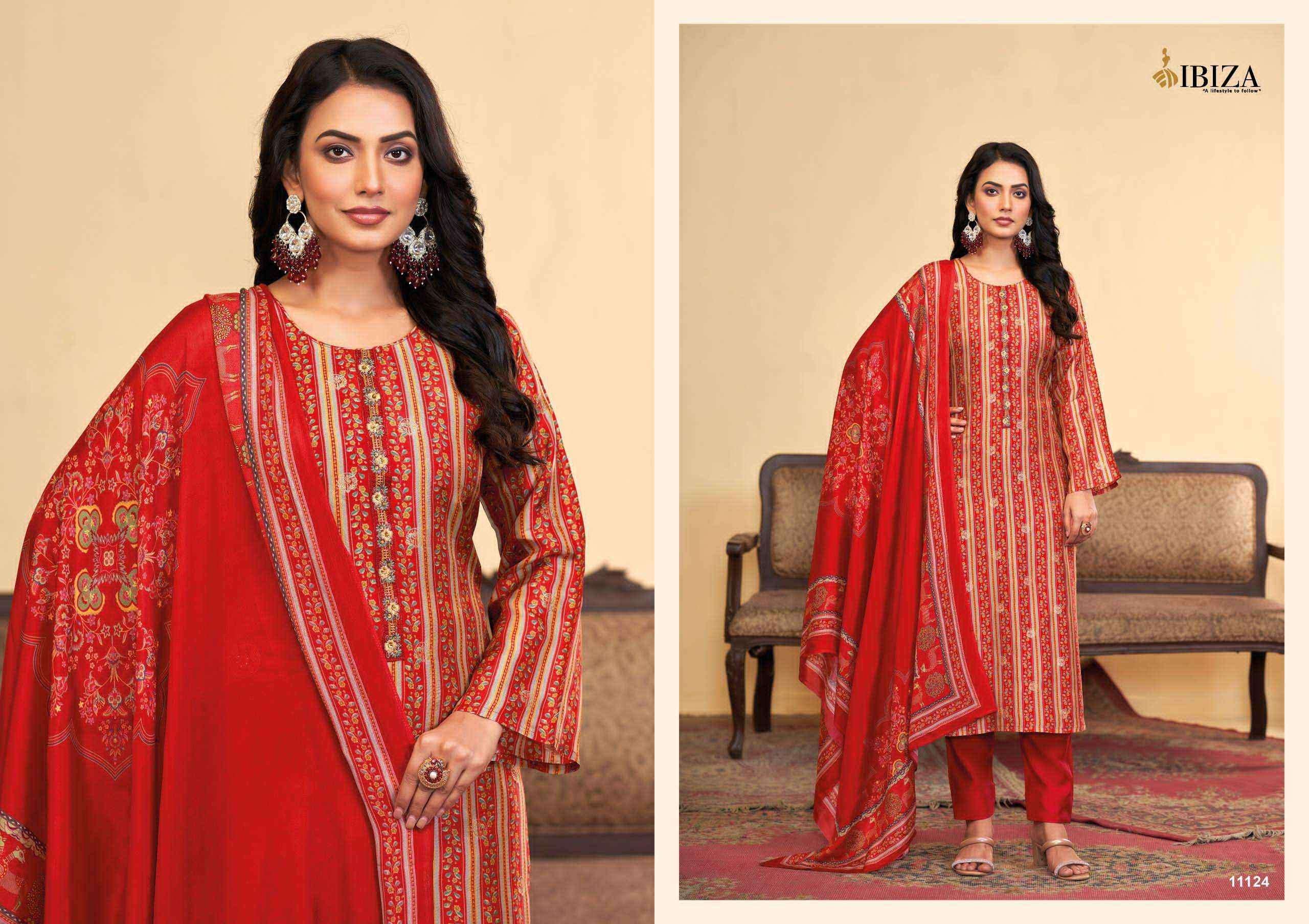 Ibiza Zhibtan Silk Jacquard Dress Material (4 pcs Catalogue)