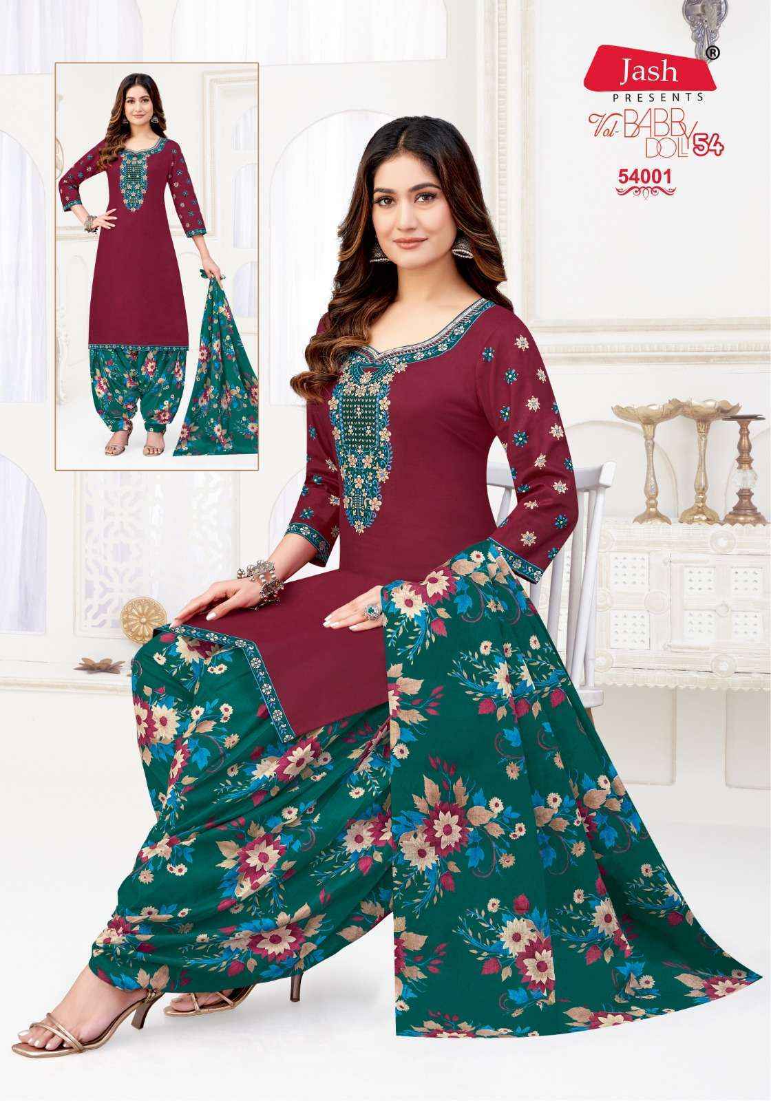 Jash Baby Doll Vol-54 Cotton Dress Material (12 pcs Catalogue)