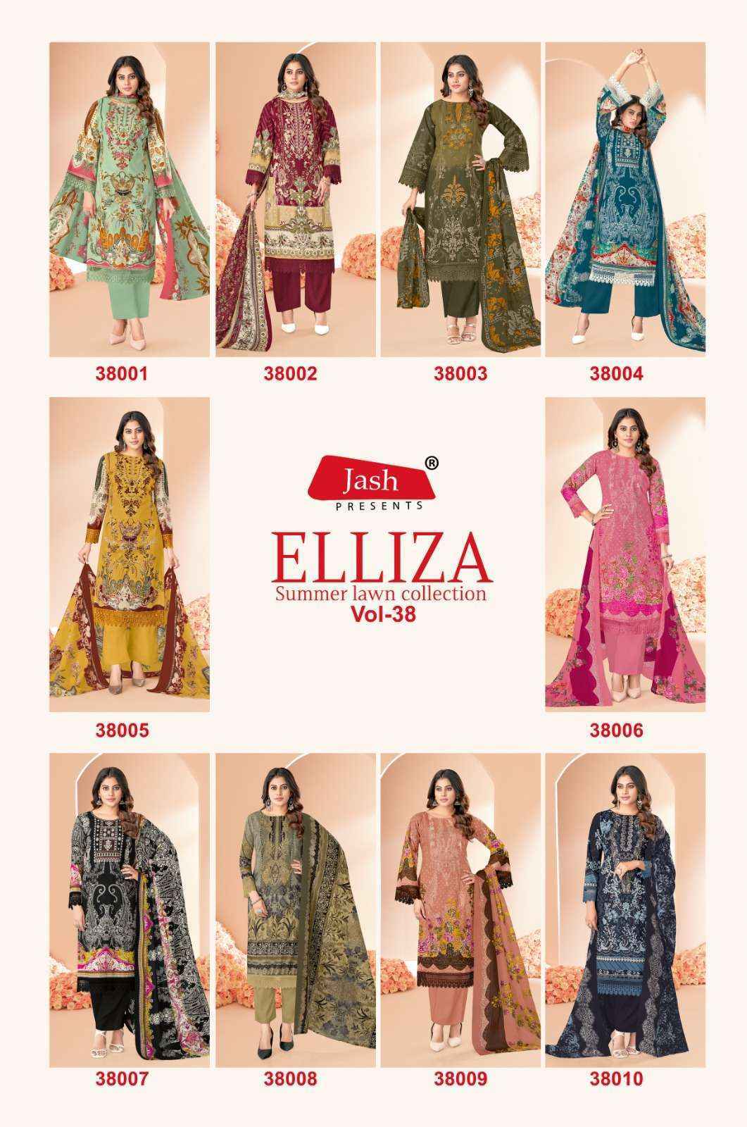 Jash Elliza Vol-38 Cotton Dress Material (10 pcs Catalogue)