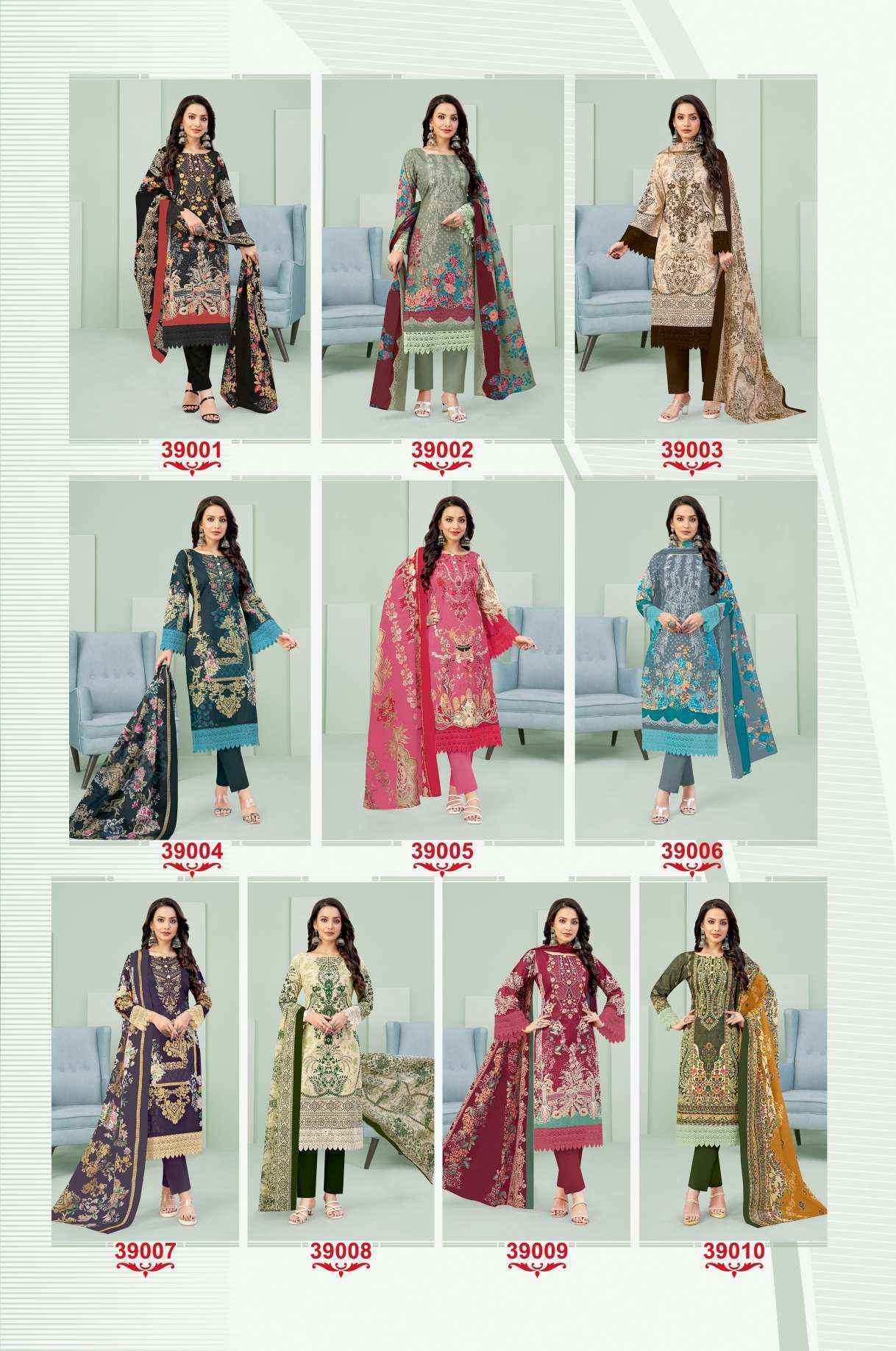 Jash Elliza Vol-39 Cotton Dress Material (10 pcs Catalogue)
