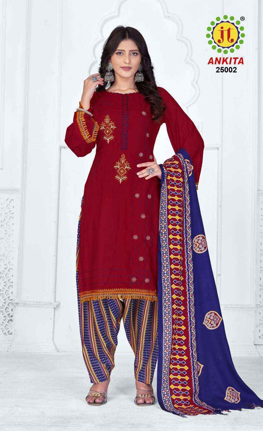 Jt Ankita Vol 25 Rayon Dress Material 5 pcs Catalogue