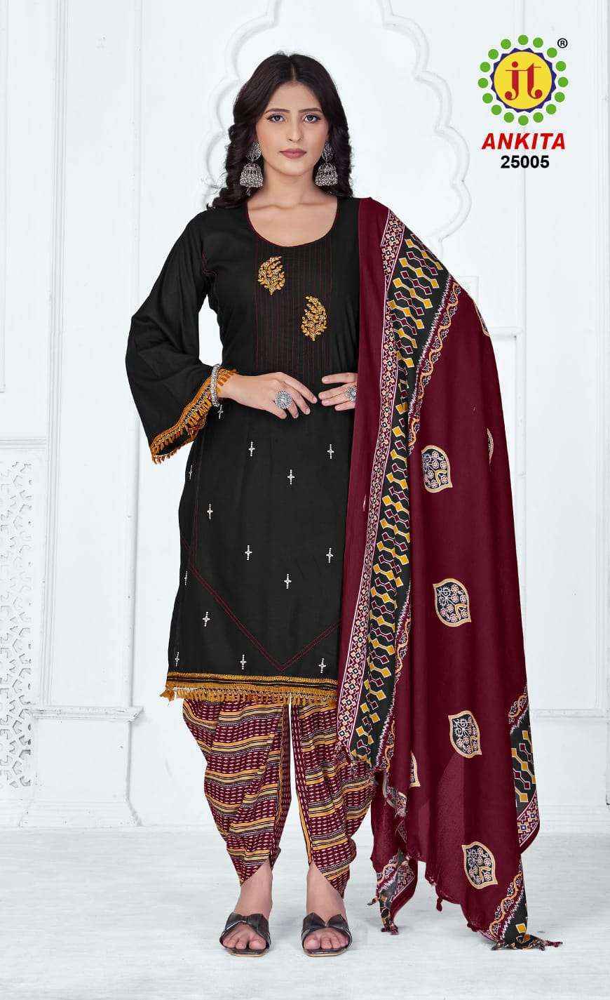 Jt Ankita Vol 25 Rayon Dress Material 5 pcs Catalogue