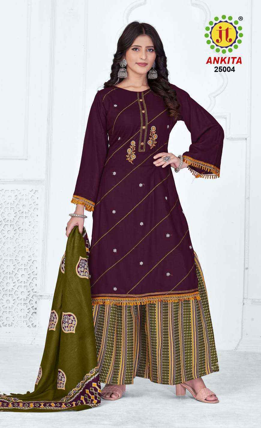 Jt Ankita Vol 25 Rayon Dress Material 5 pcs Catalogue