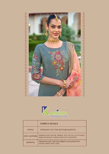 Karissa Mohini Viscouse Readymade Suit (4 pcs Catalogue)