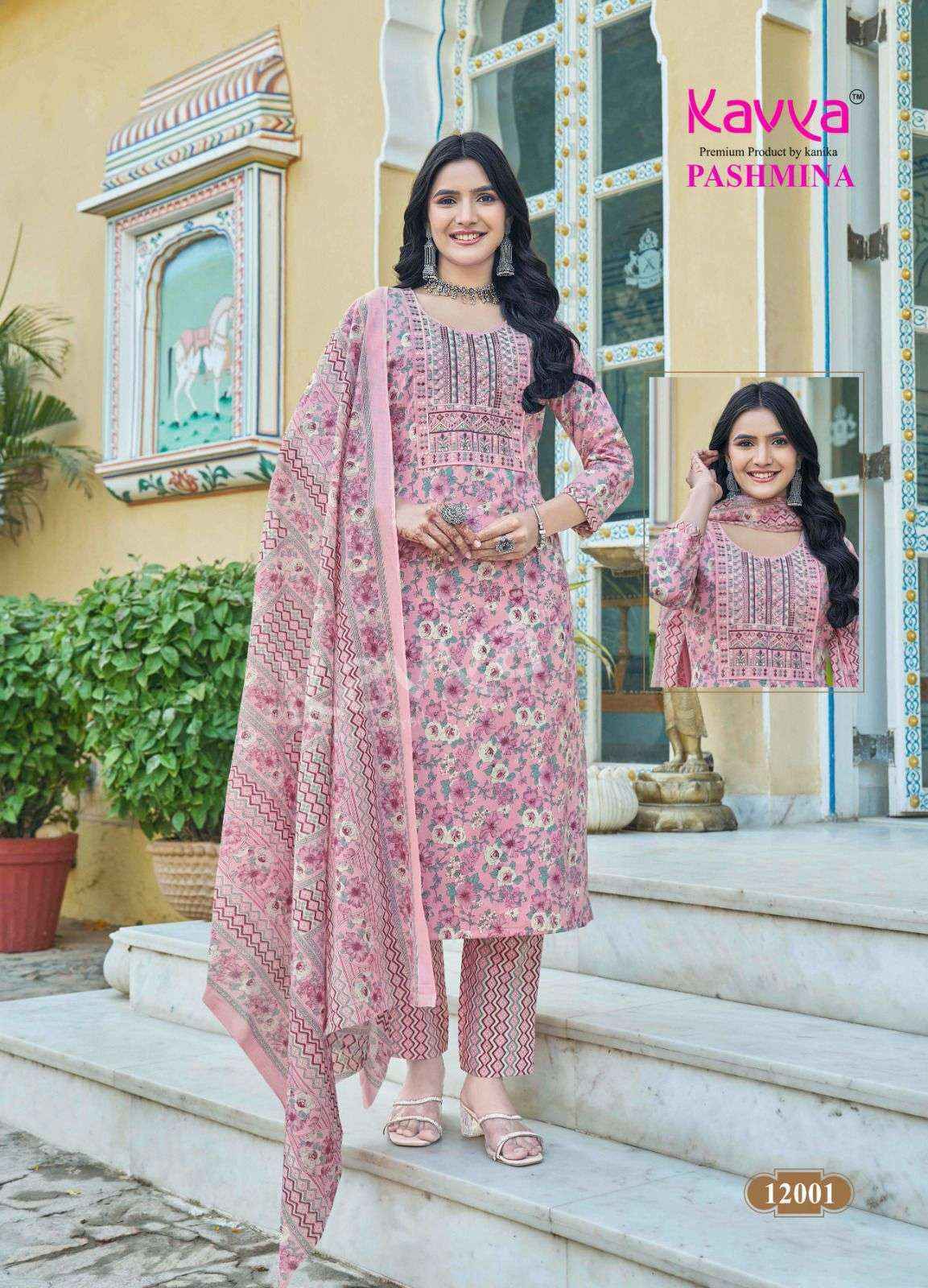 Kavya Pashmina Vol-12 Cotton Readymade Suit (10 pcs Catalogue)