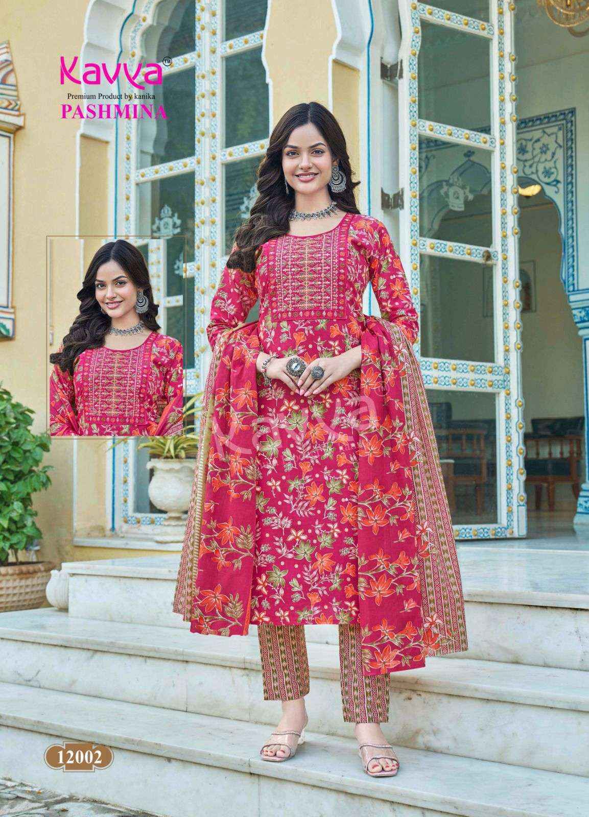 Kavya Pashmina Vol-12 Cotton Readymade Suit (10 pcs Catalogue)