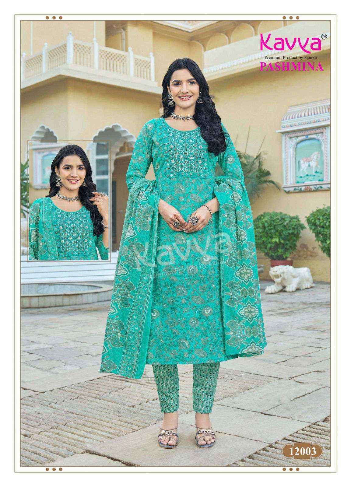 Kavya Pashmina Vol-12 Cotton Readymade Suit (10 pcs Catalogue)
