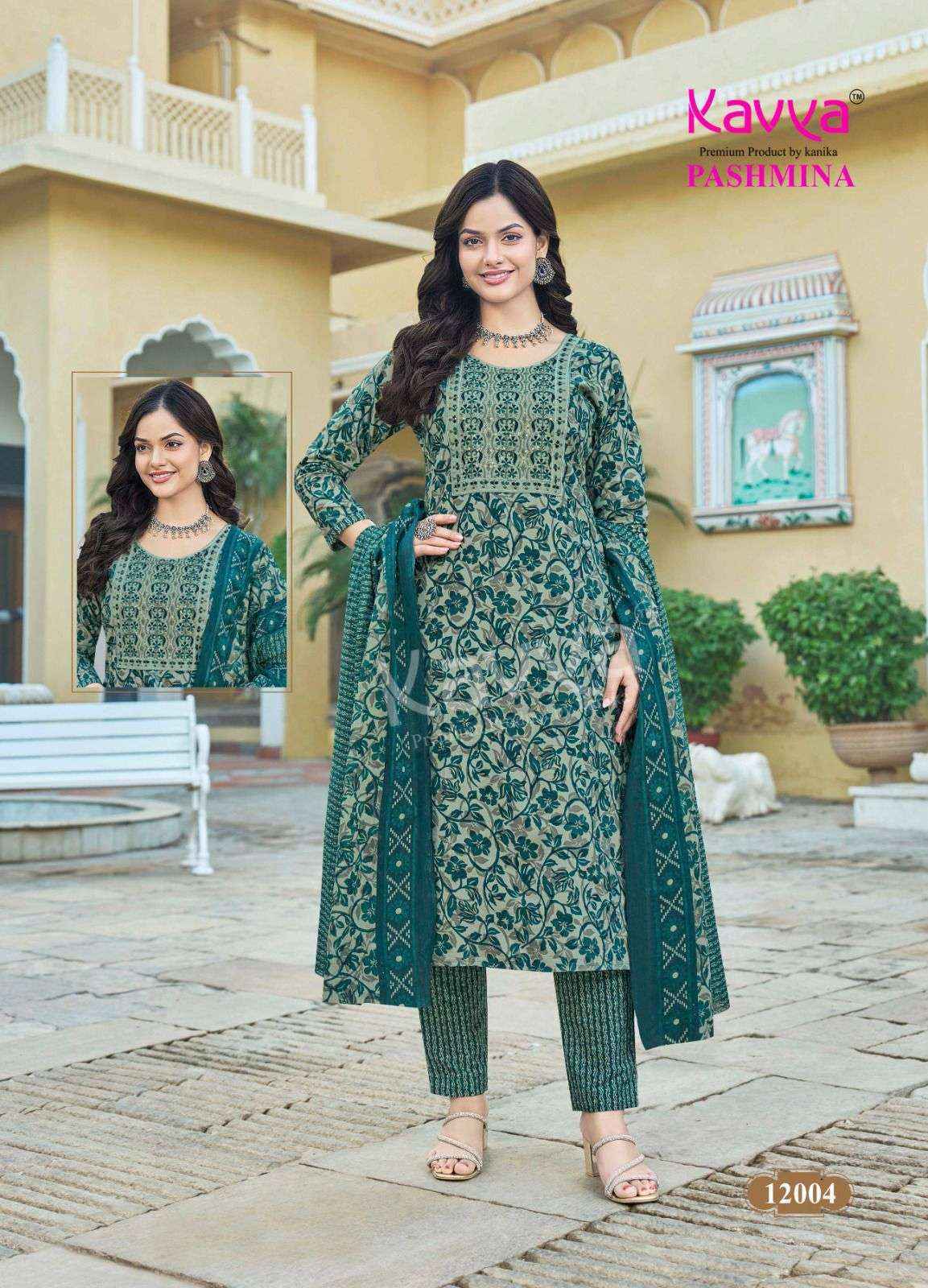 Kavya Pashmina Vol-12 Cotton Readymade Suit (10 pcs Catalogue)