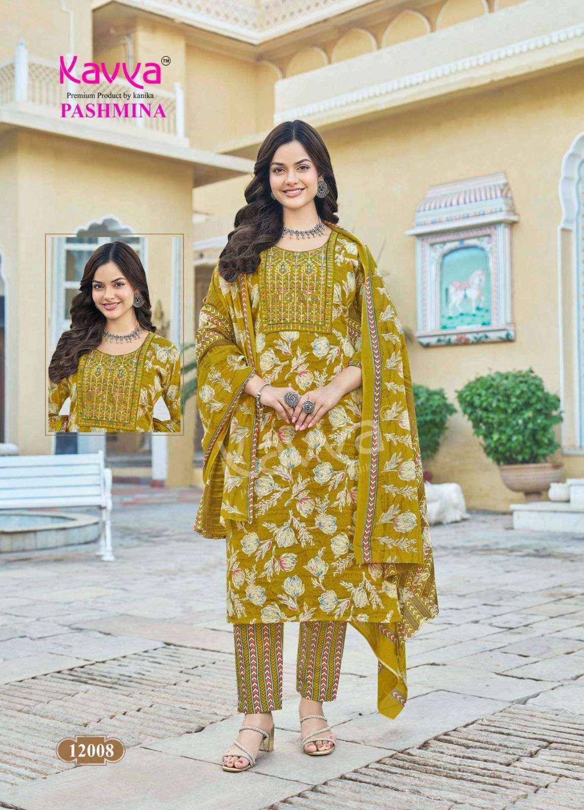 Kavya Pashmina Vol-12 Cotton Readymade Suit (10 pcs Catalogue)