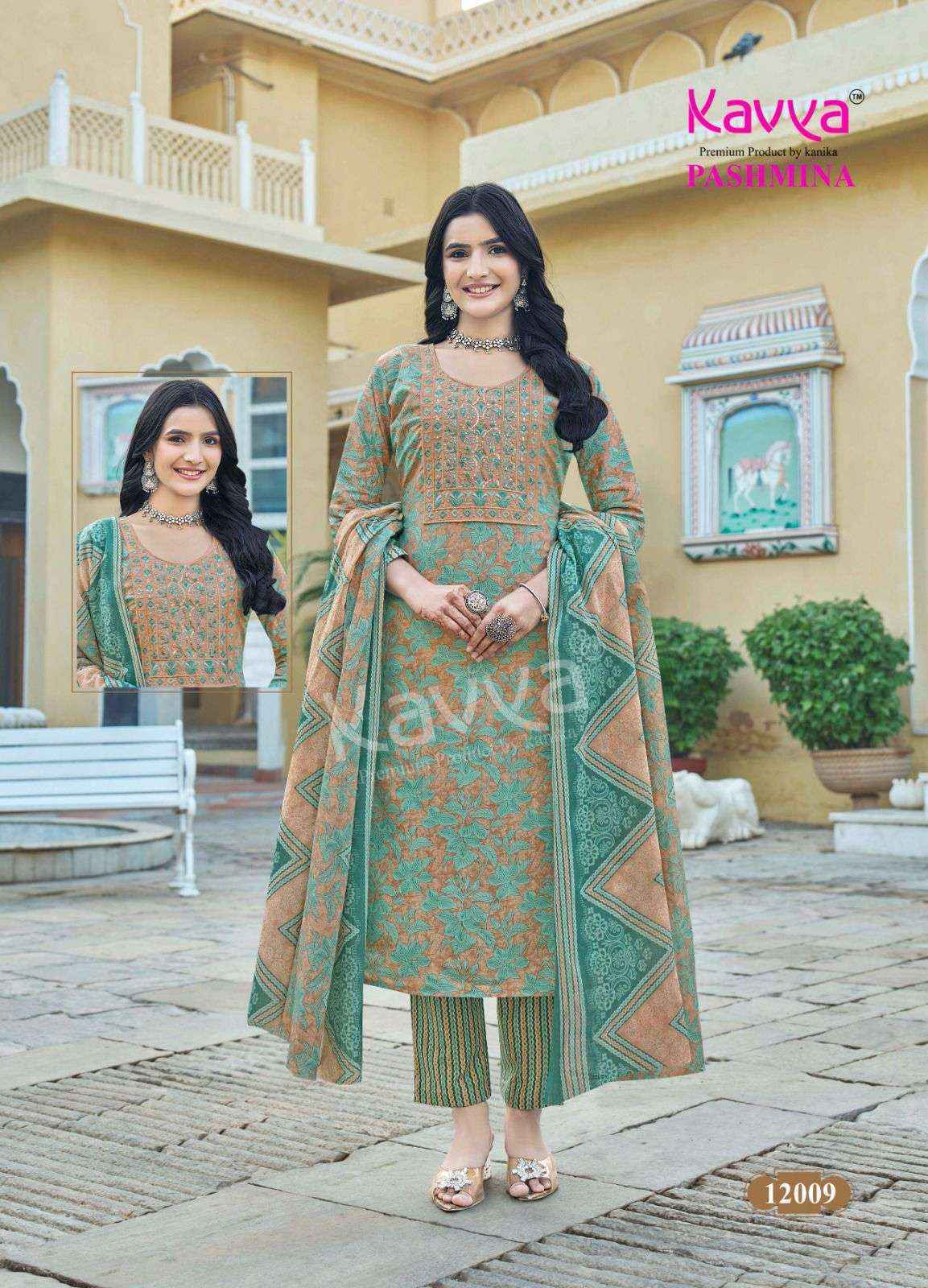 Kavya Pashmina Vol-12 Cotton Readymade Suit (10 pcs Catalogue)