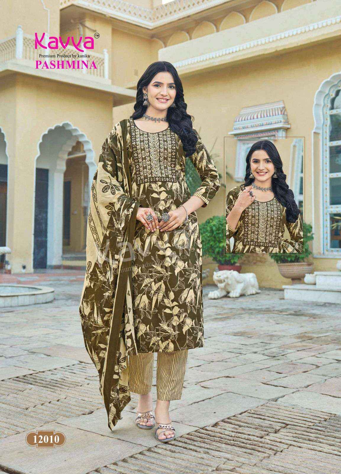 Kavya Pashmina Vol-12 Cotton Readymade Suit (10 pcs Catalogue)