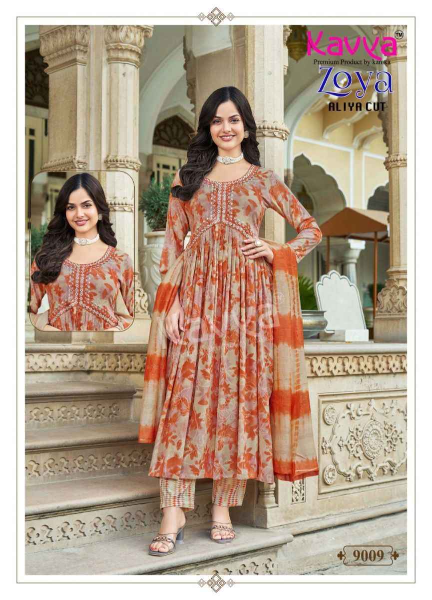 Kavya Zoya Vol-9 Rayon Readymade Suit (10 pcs Catalogue)