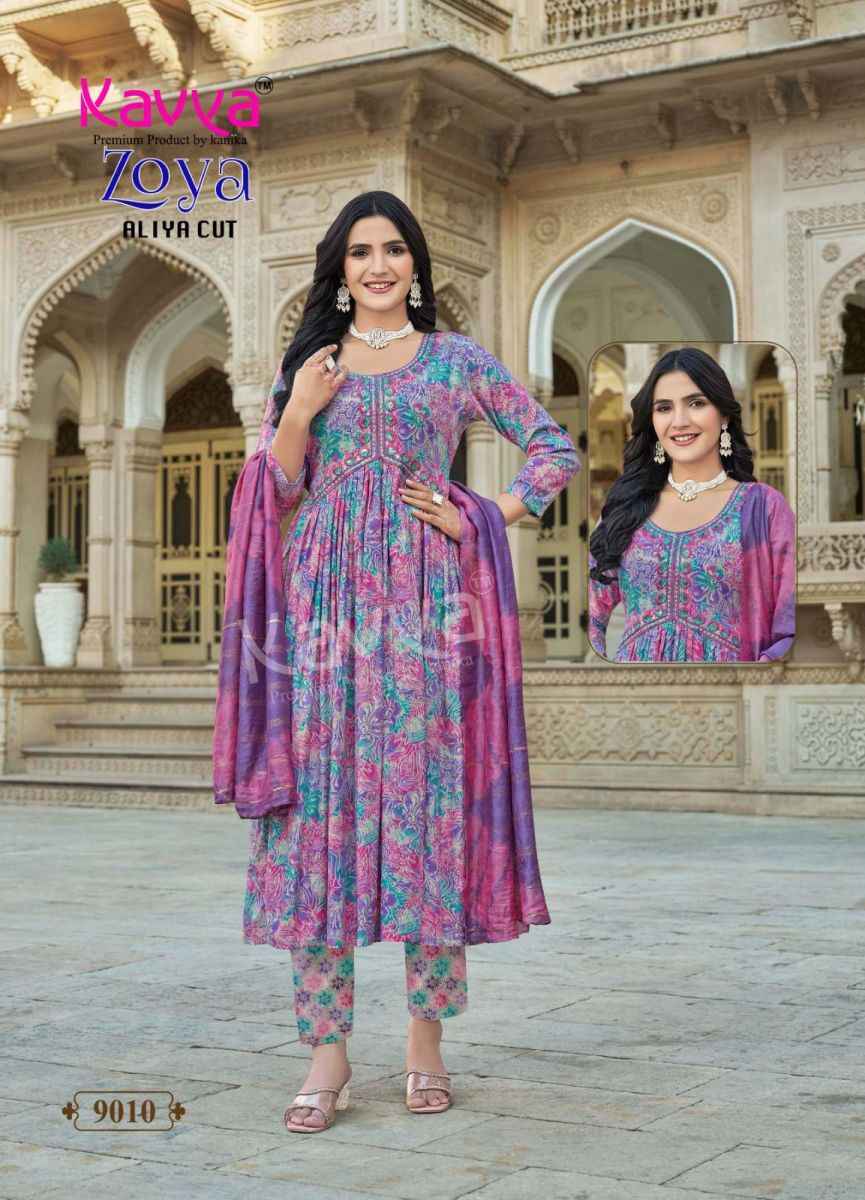 Kavya Zoya Vol-9 Rayon Readymade Suit (10 pcs Catalogue)