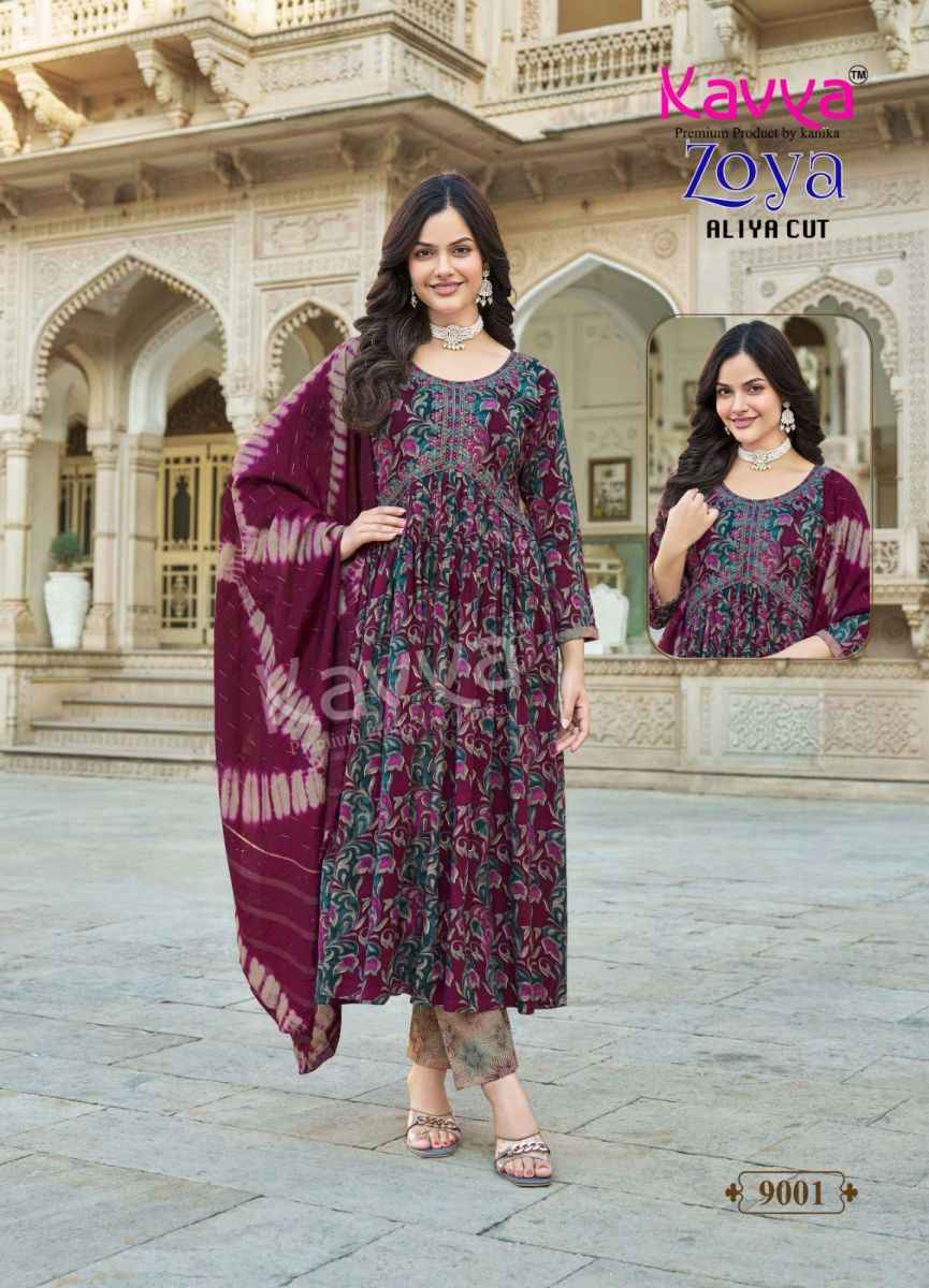 Kavya Zoya Vol-9 Rayon Readymade Suit (10 pcs Catalogue)