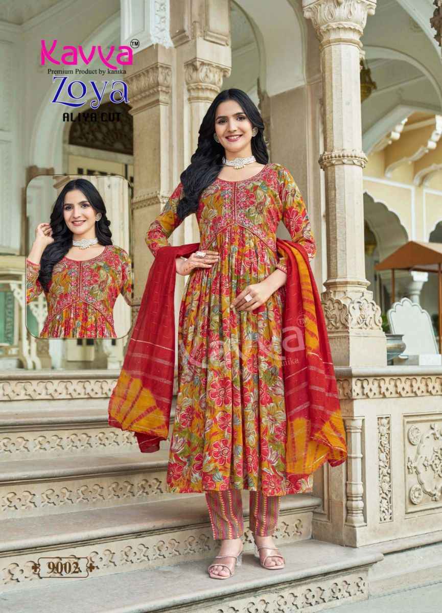 Kavya Zoya Vol-9 Rayon Readymade Suit (10 pcs Catalogue)