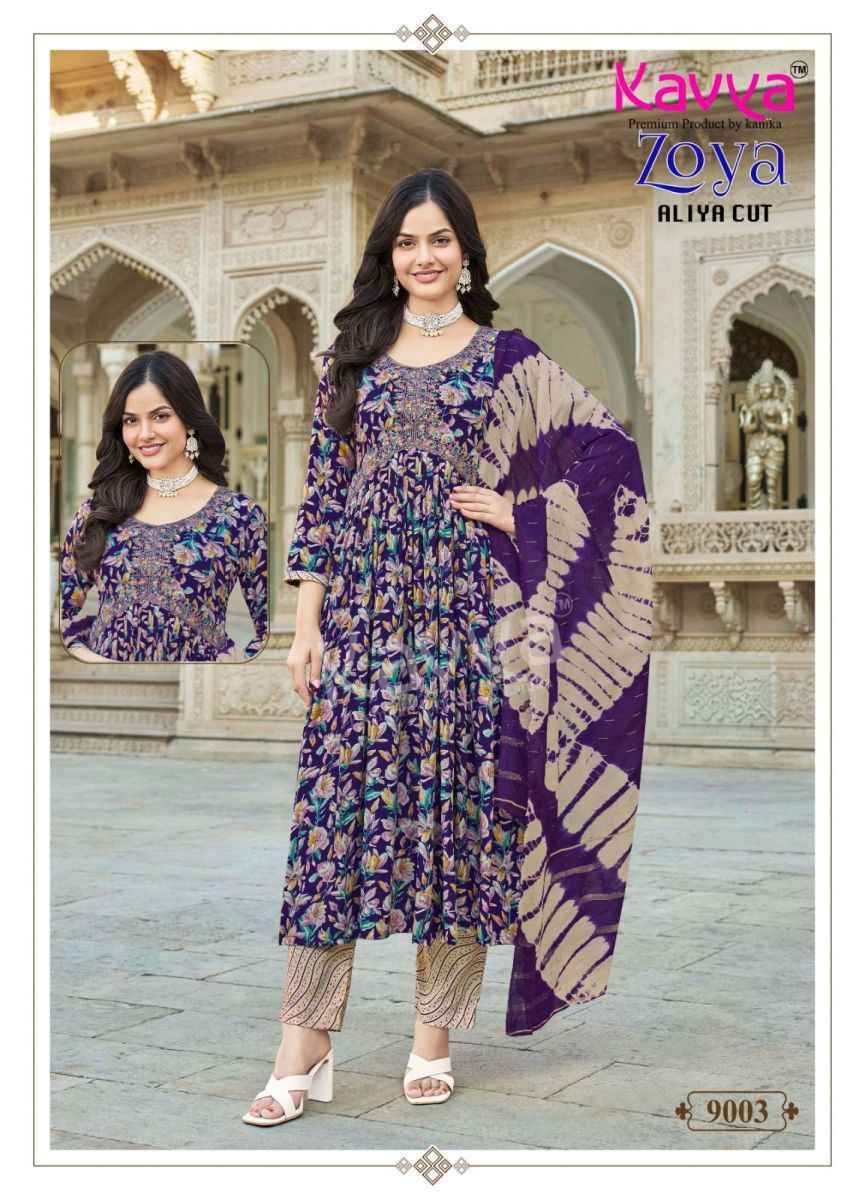 Kavya Zoya Vol-9 Rayon Readymade Suit (10 pcs Catalogue)