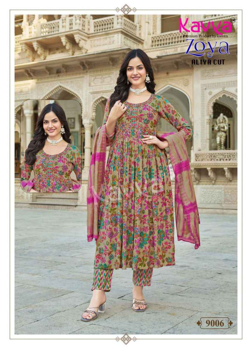 Kavya Zoya Vol-9 Rayon Readymade Suit (10 pcs Catalogue)
