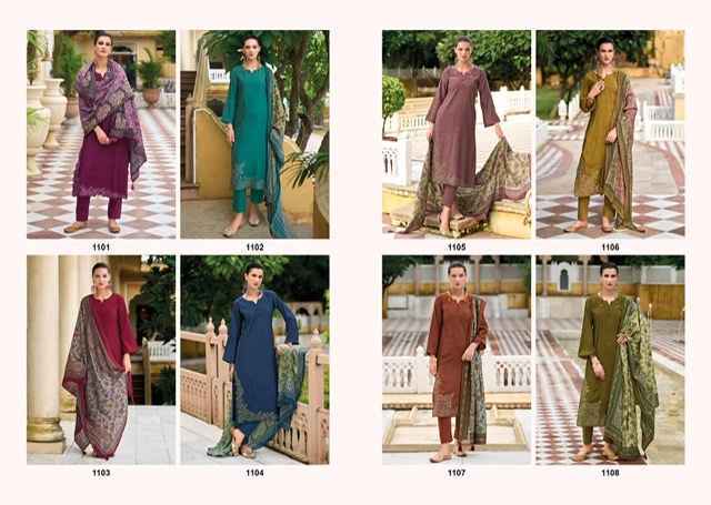 Kilory Trends Shiso Viscouse Silk Dress Material (8 pcs Catalogue)