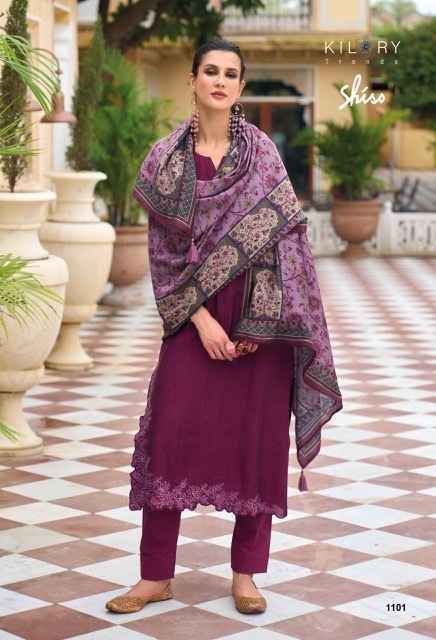 Kilory Trends Shiso Viscouse Silk Dress Material (8 pcs Catalogue)