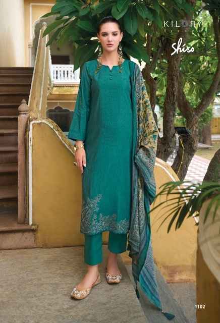 Kilory Trends Shiso Viscouse Silk Dress Material (8 pcs Catalogue)