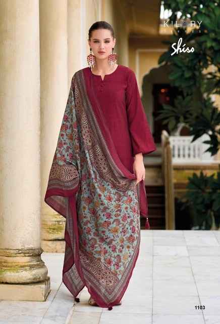 Kilory Trends Shiso Viscouse Silk Dress Material (8 pcs Catalogue)