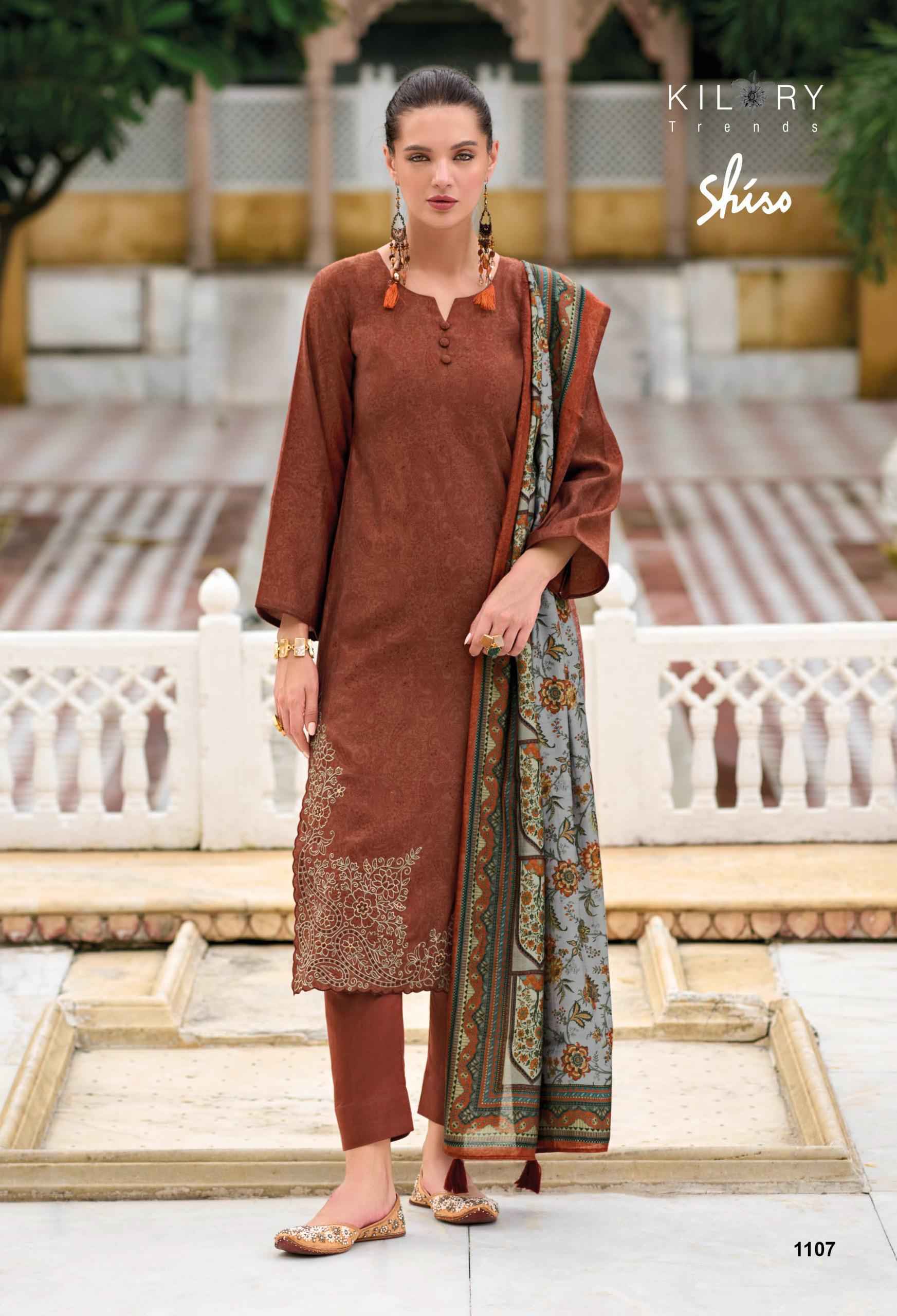 Kilory Trends Shiso Viscouse Silk Dress Material (8 pcs Catalogue)