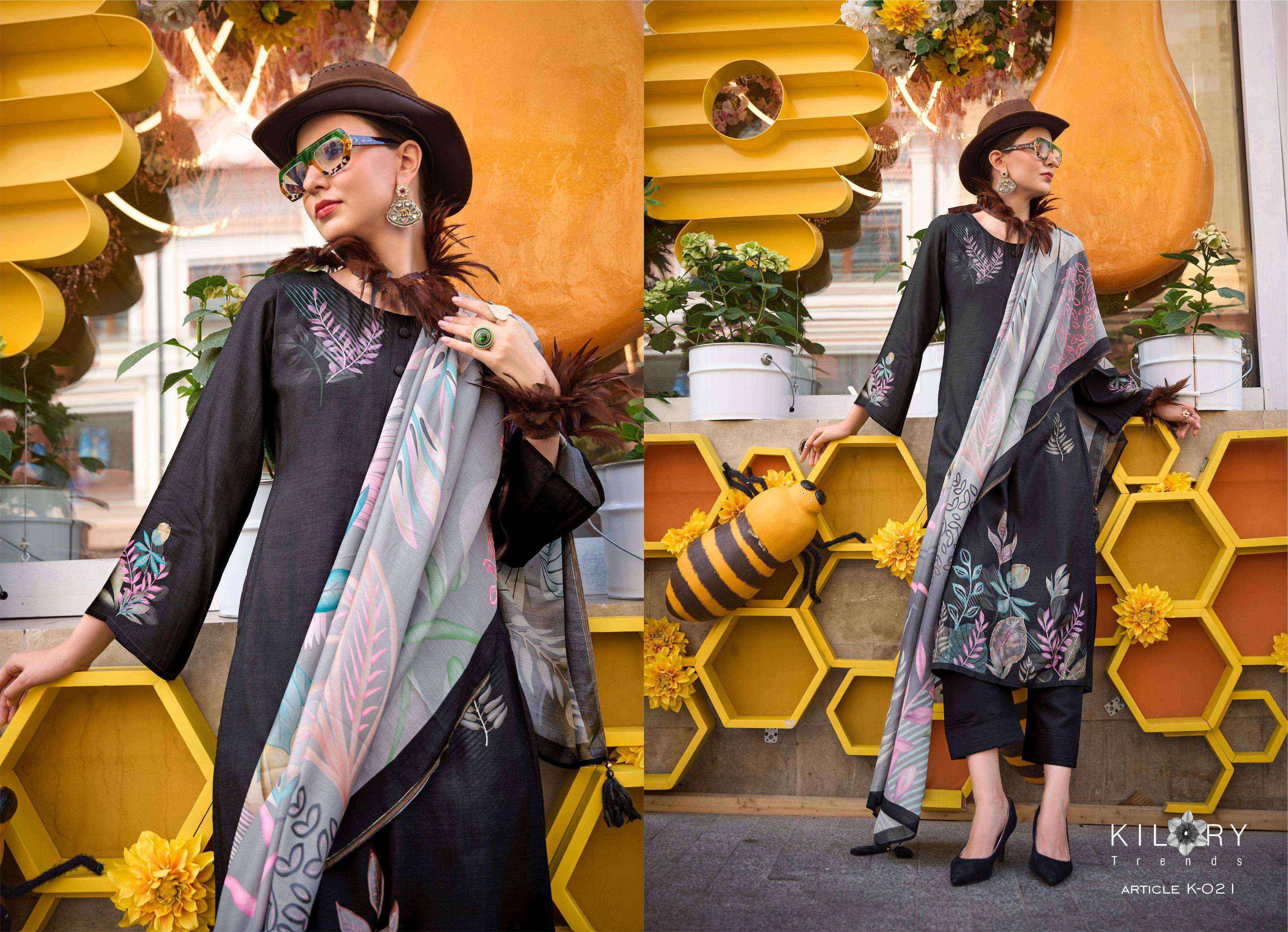 Kilory Trendz Grazia Muslin Dress Material (6 pcs Catalogue)