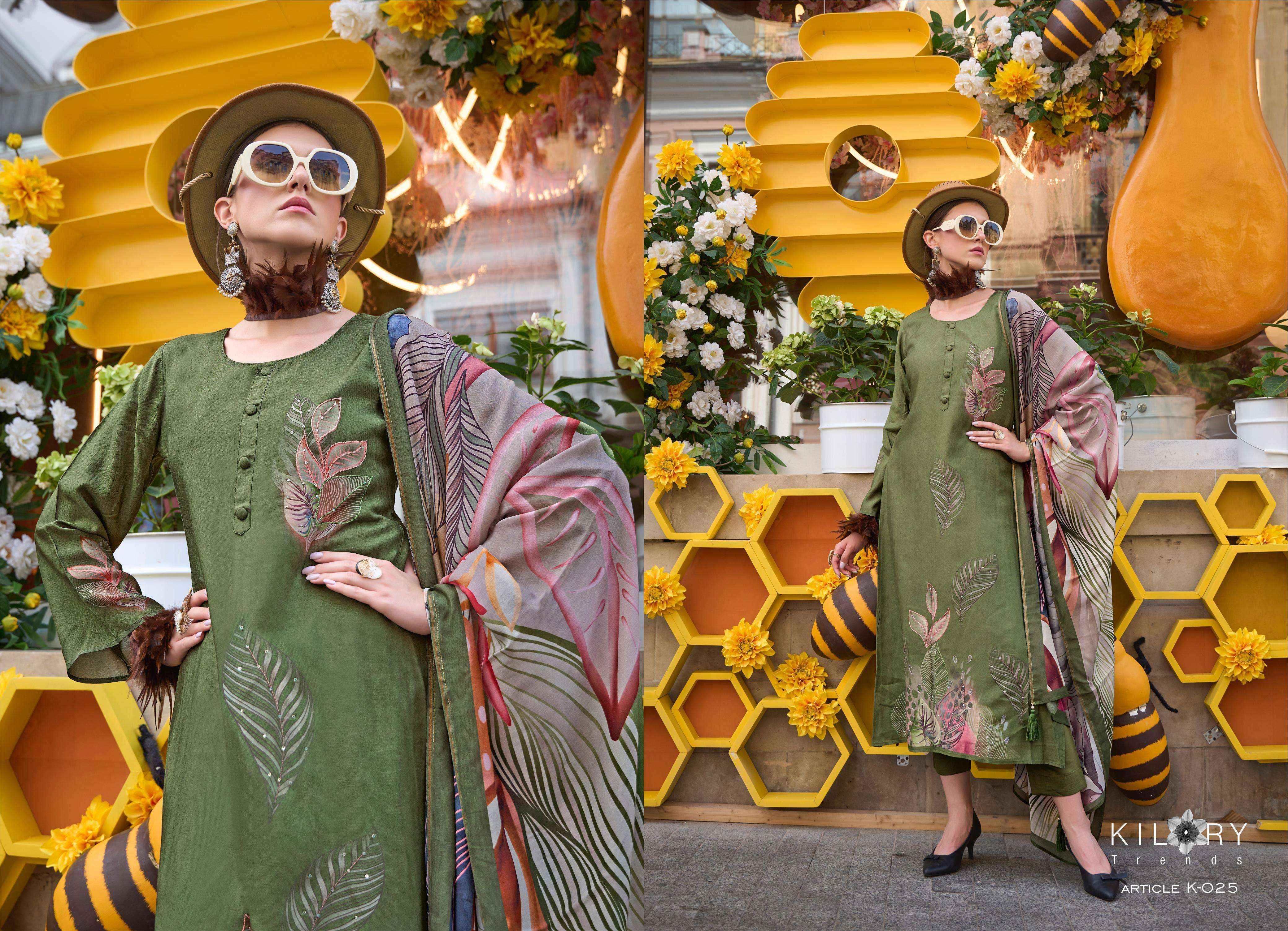 Kilory Trendz Grazia Muslin Dress Material (6 pcs Catalogue)