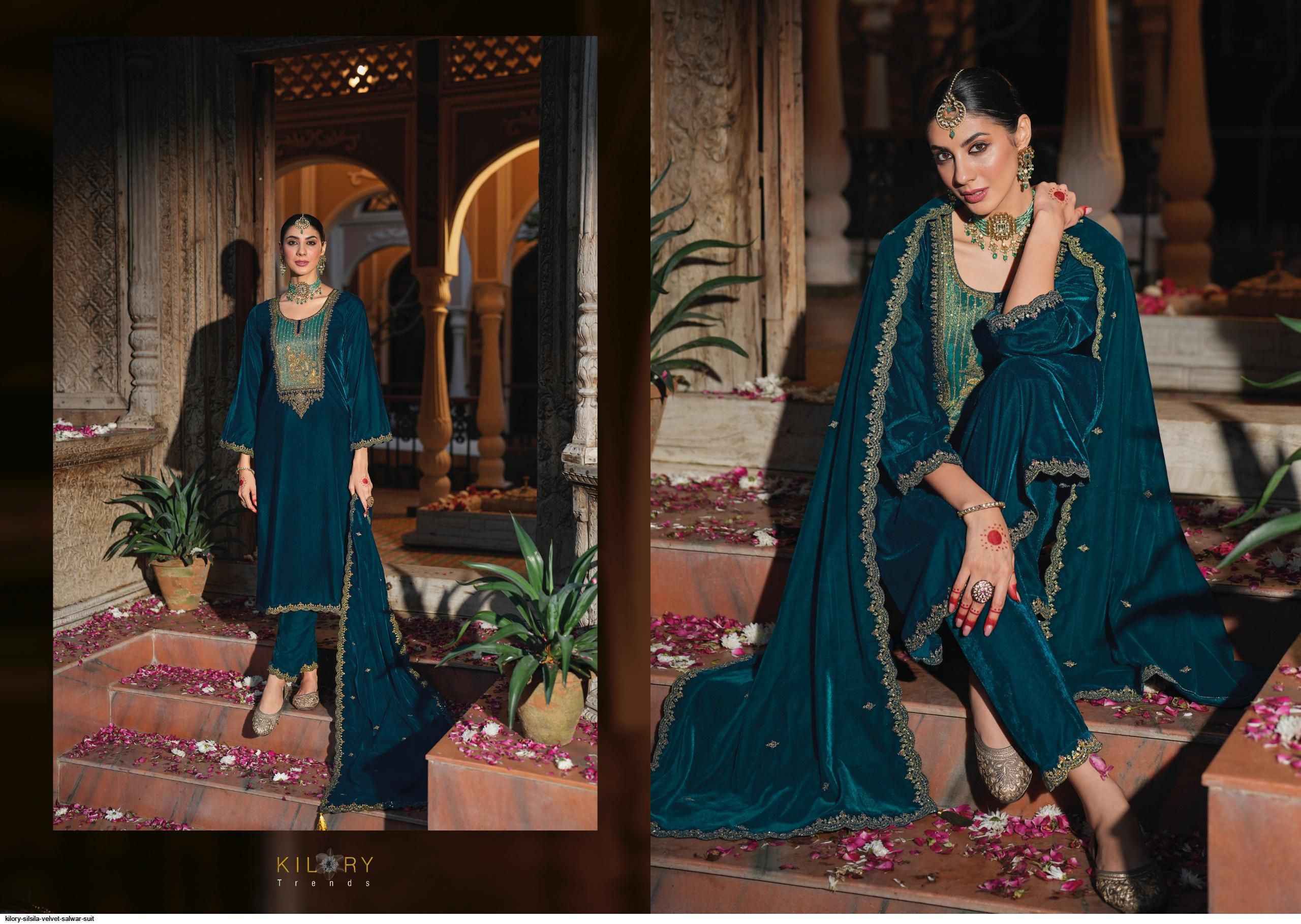 Kilory Trendz Silsila Velvet Dress Material (6 pcs Catalogue)