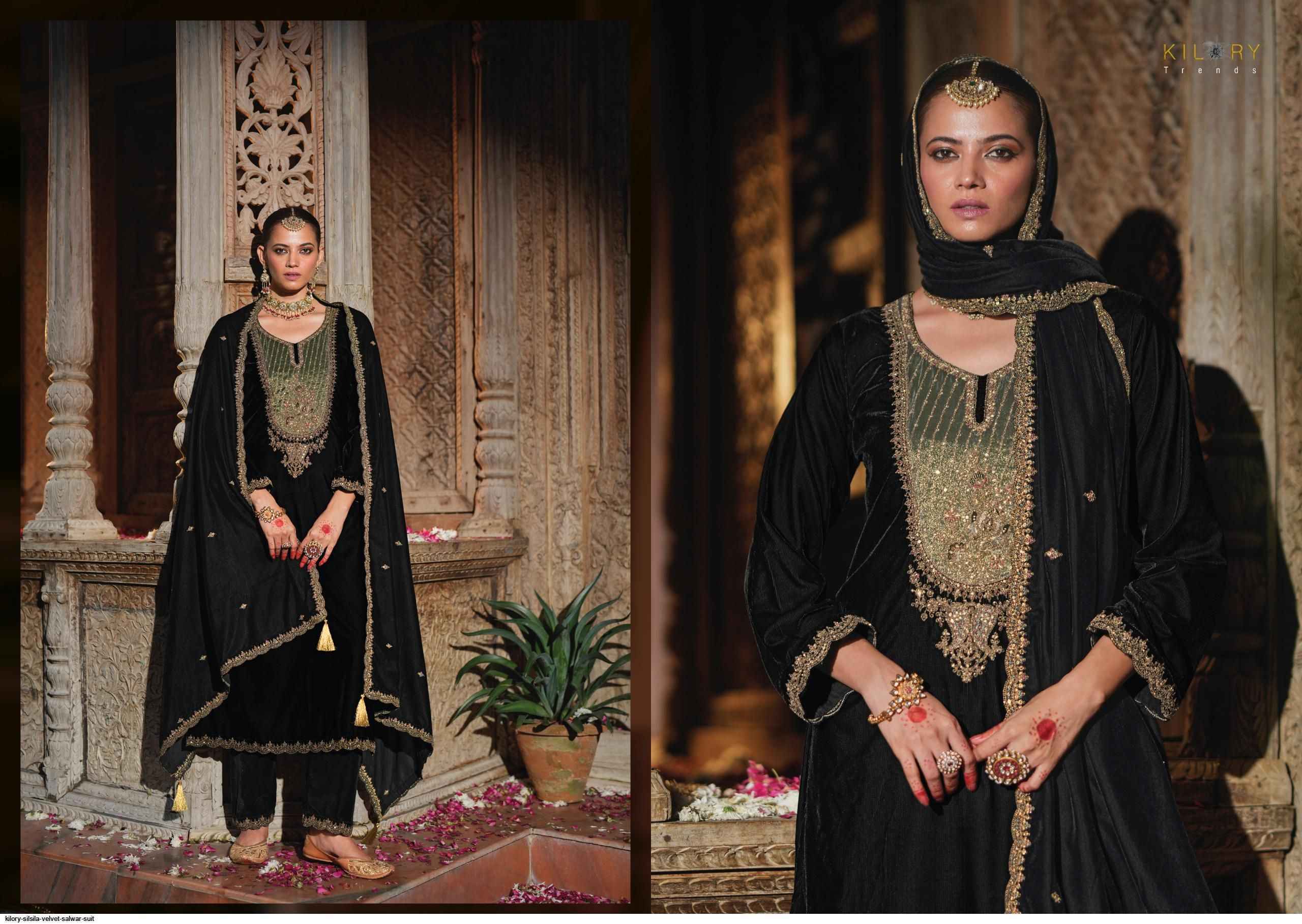 Kilory Trendz Silsila Velvet Dress Material (6 pcs Catalogue)