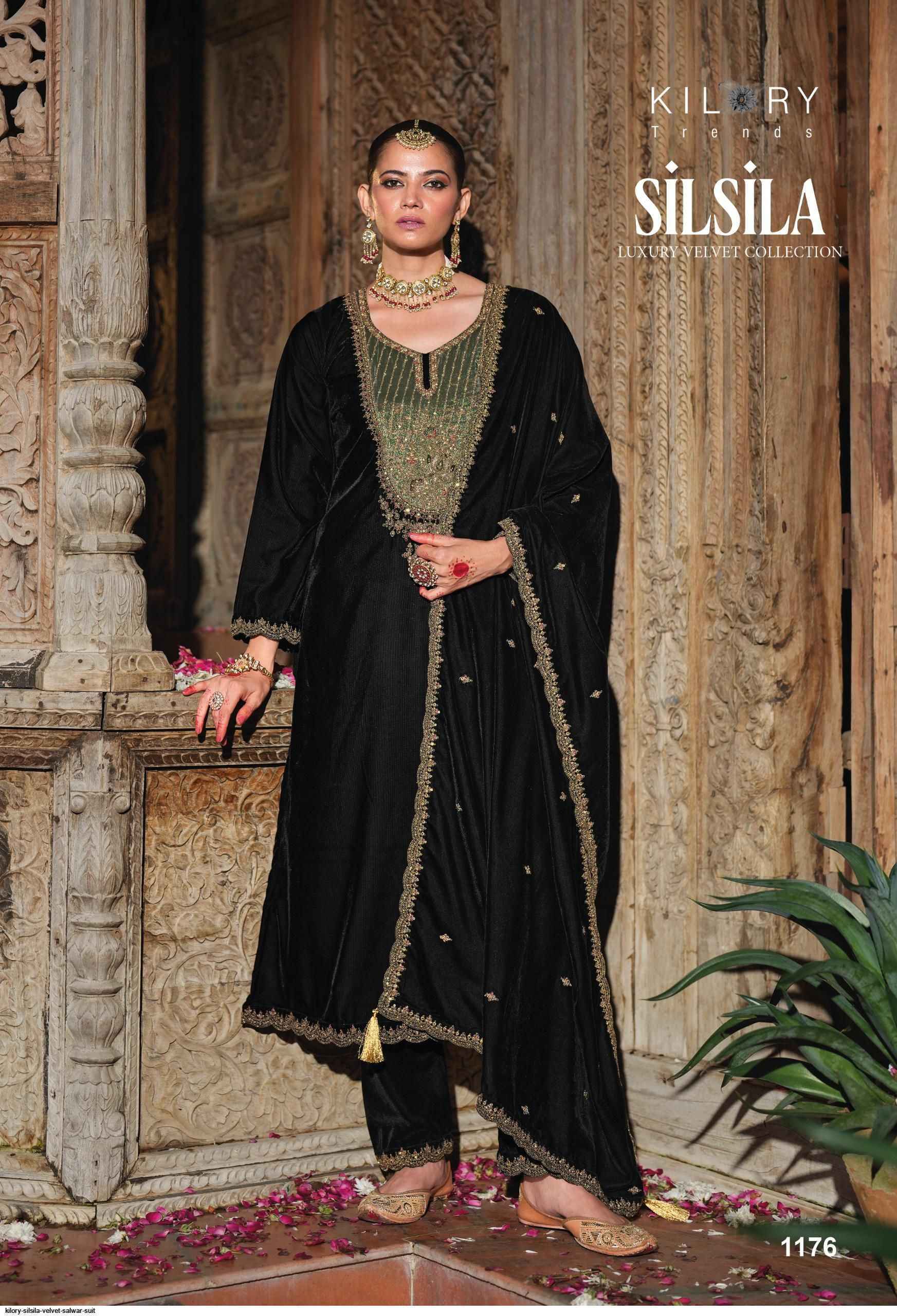 Kilory Trendz Silsila Velvet Dress Material (6 pcs Catalogue)
