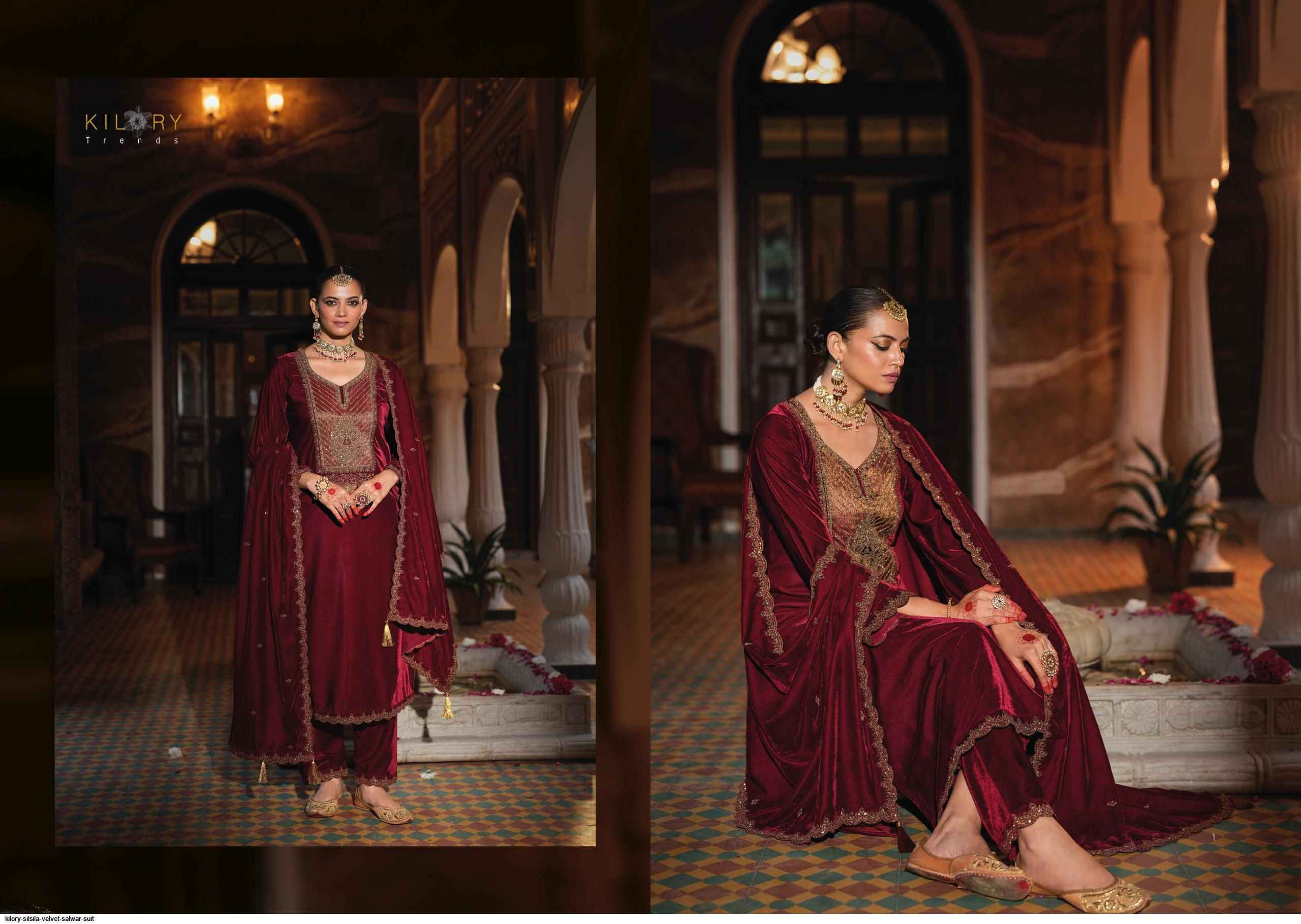 Kilory Trendz Silsila Velvet Dress Material (6 pcs Catalogue)