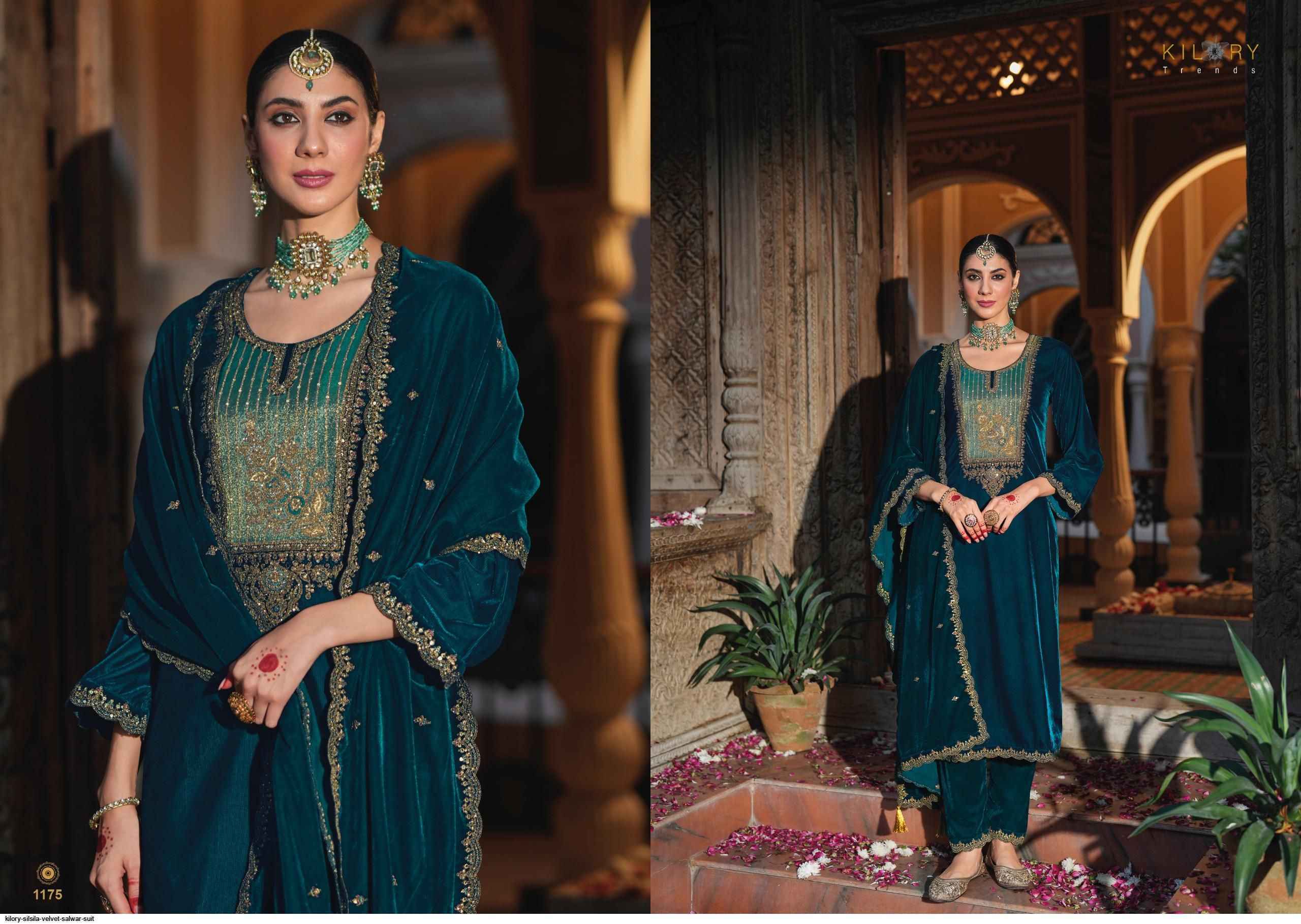 Kilory Trendz Silsila Velvet Dress Material (6 pcs Catalogue)
